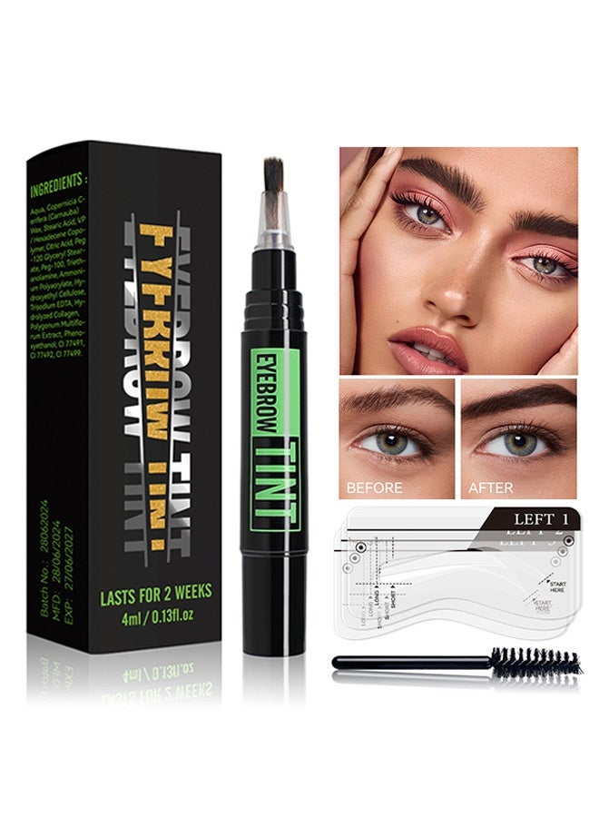 Smile Eyebrow tint with waterproof property and no smudging. Comes with a rotating eyebrow card and eyebrow brush. Liquid eyebrow tint 02# - Image 1